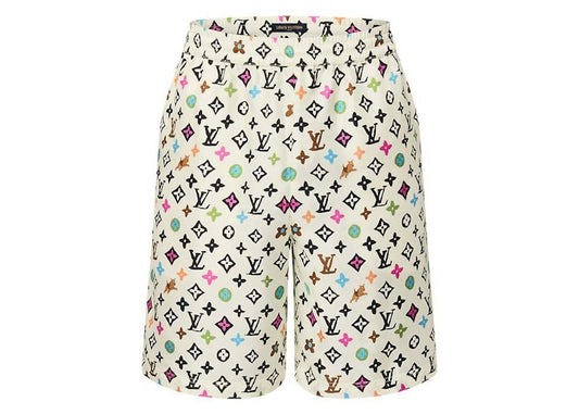 Louis Vuitton by Tyler, the Creator Monogram Printed Silk Shorts Multicolor