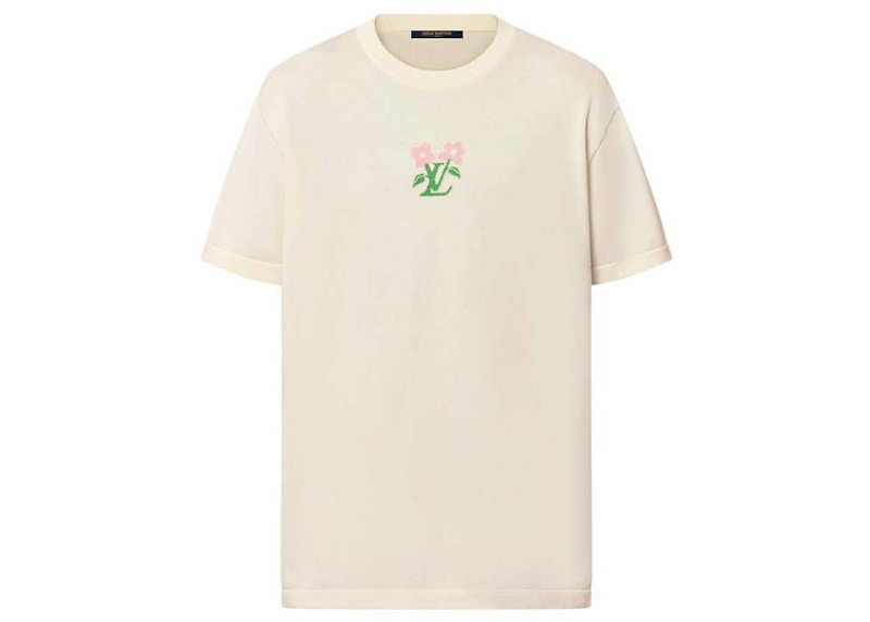 Louis Vuitton by Tyler, the Creator Short-Sleeved Cotton Knitted Crewneck Egg Shell