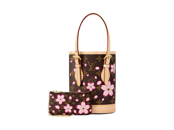 Louis Vuitton x Takashi Murakami Nano Bucket Sakura Brown