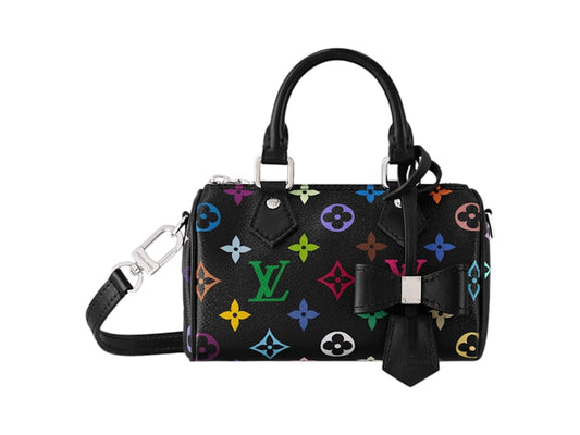 Louis Vuitton x Takashi Murakami Nano Speedy Black Multicolored