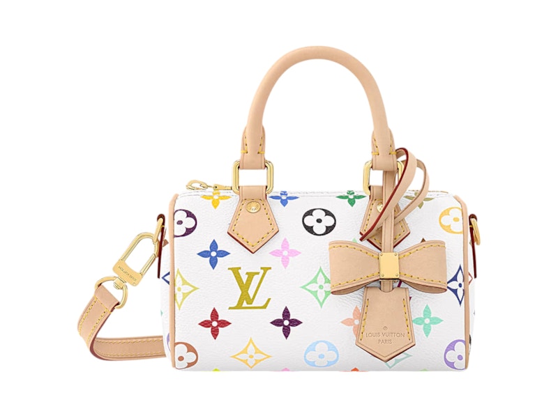 Louis Vuitton x Takashi Murakami Nano Speedy White Multicolored