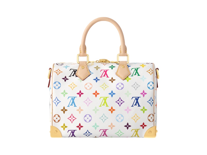 Louis Vuitton x Takashi Murakami Speedy Bandouliere 25 White Multi colored