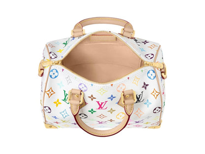 Louis Vuitton x Takashi Murakami Speedy Bandouliere 25 White Multi colored