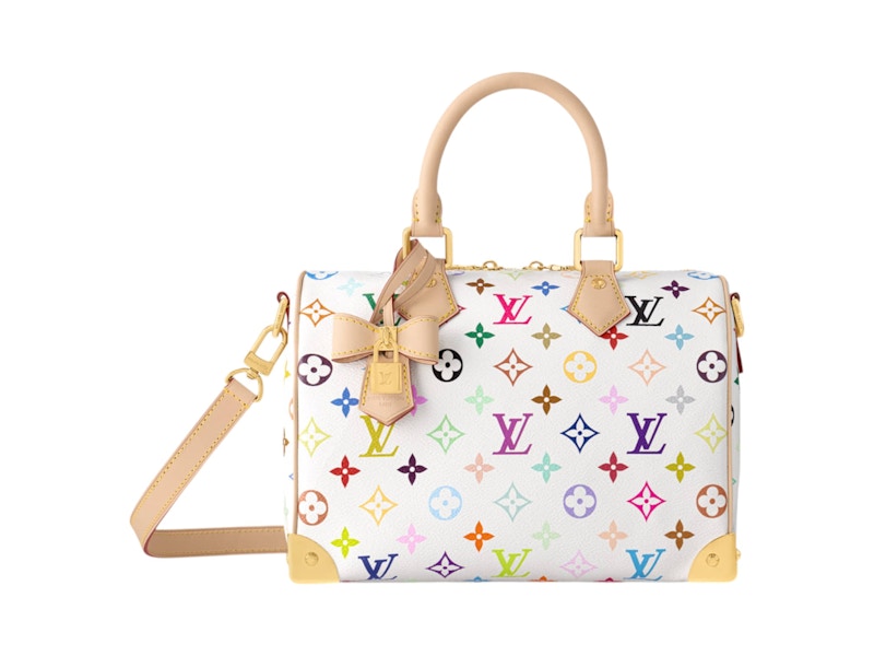 Louis Vuitton x Takashi Murakami Speedy Bandouliere 25 White Multi colored