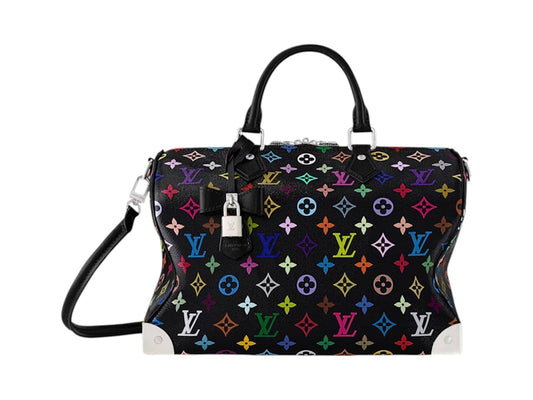 Louis Vuitton x Takashi Murakami Speedy Soft 30 Black Multicolored