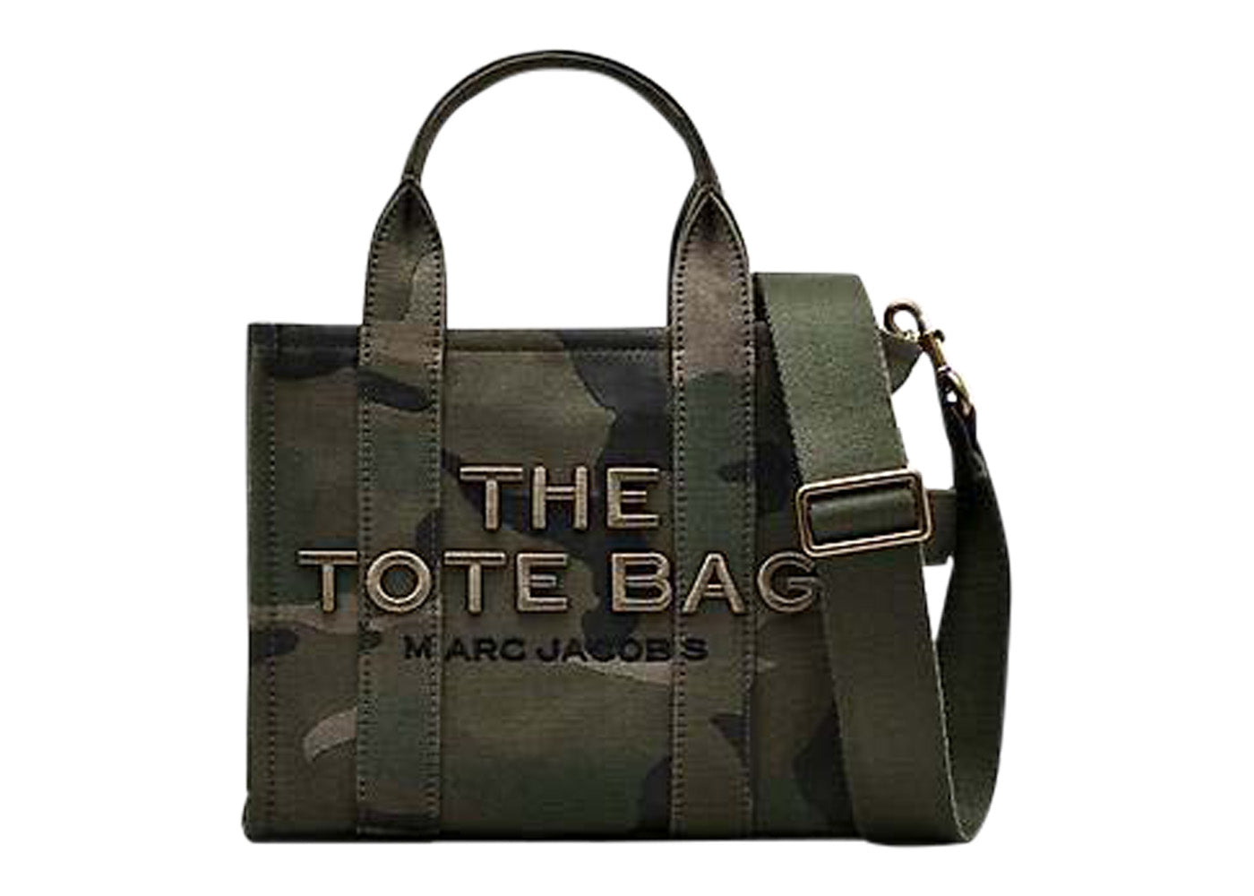 Marc Jacobs Petit sac cabas The Camo Jacquard Vert