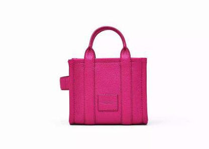 Marc Jacobs The Leather Mini Tote Bag Lipstick Pink