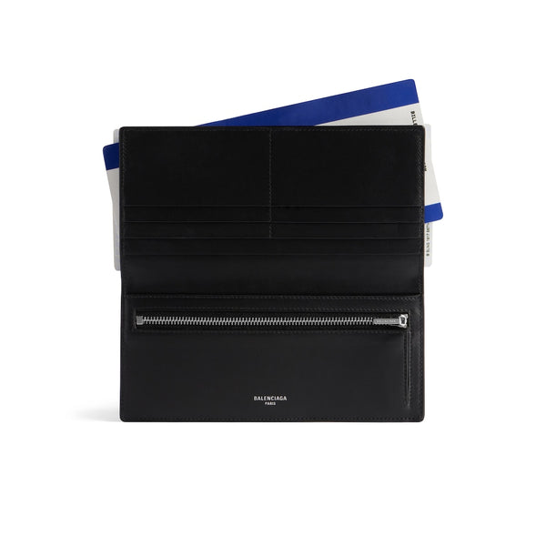 Balenciaga Passport Long Wallet 2 Tickets in Black