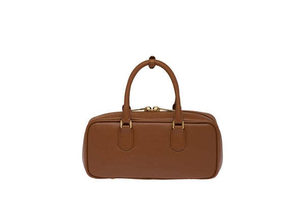 Miu Miu Arcadie Leather Bag Brown Brown