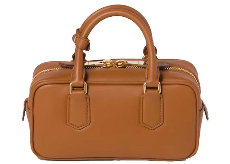 Miu Miu Arcadie Leather Bag Cognac