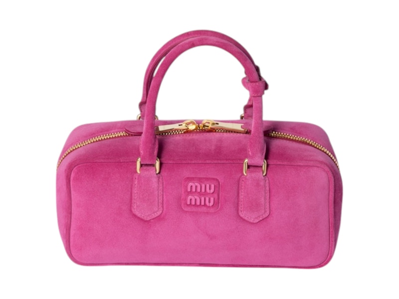 Miu Miu Arcadie Suede Bag Fuschia