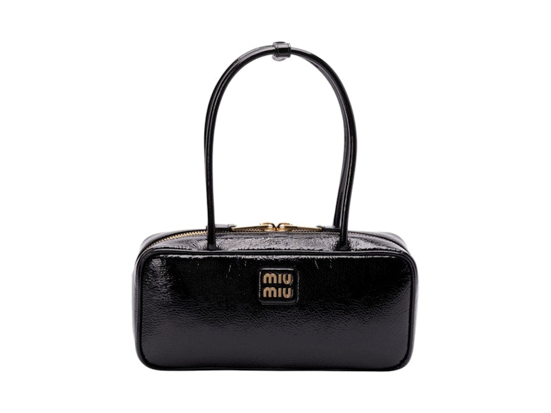 Miu Miu Beau Leather Patchwork Bag Nero