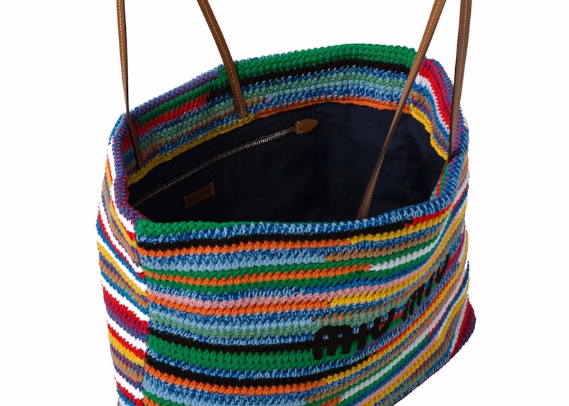 Miu Miu Crochet Tote Bag Multicolor