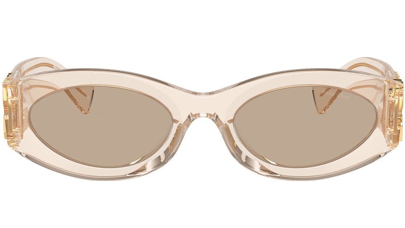 Miu Miu Glimpse Sunglasses Sand Transparent/Brown