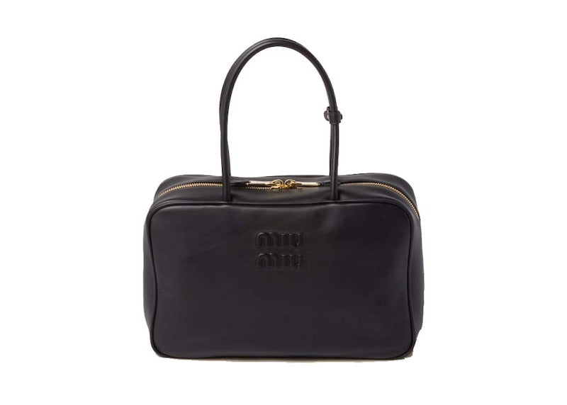 Miu Miu Leather Beau Bag Black