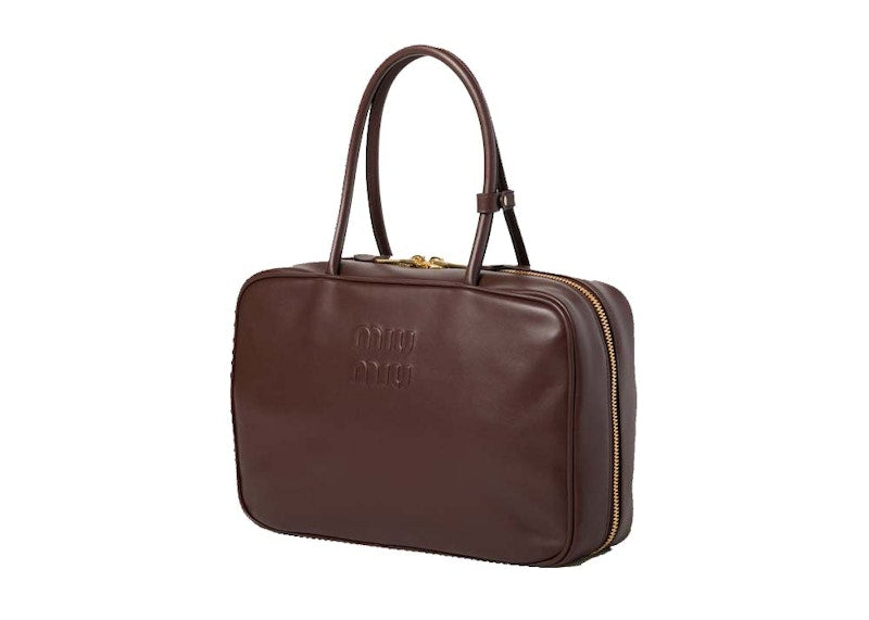 Miu Miu Leather Beau Bag Briarwood