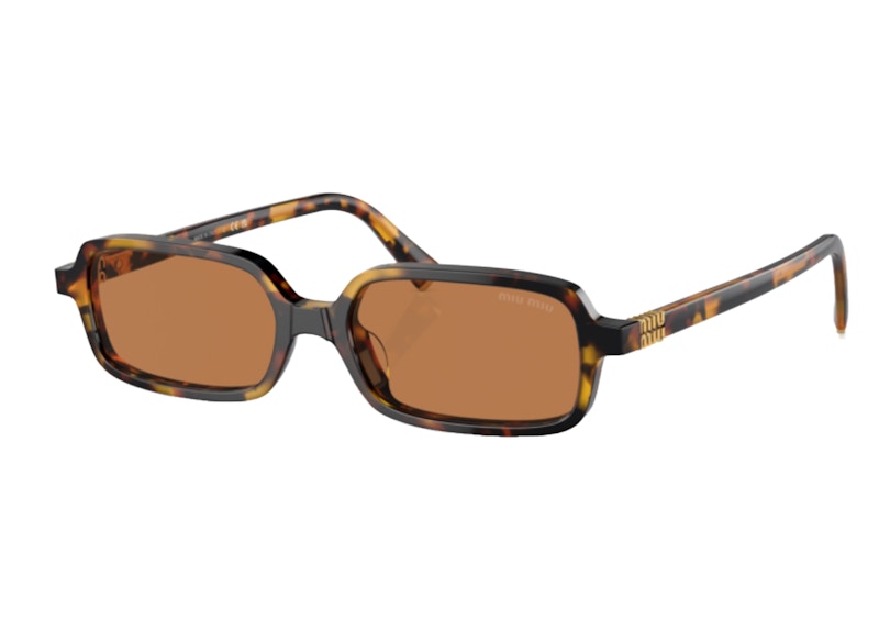 Miu Miu Rectangle Sunglasses Havana/Brown