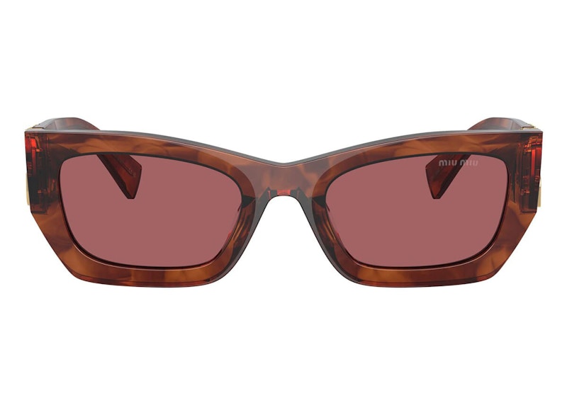 Miu Miu Rectangle Sunglasses Tobacco/Violet