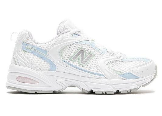 New Balance 530 White Light Chrome Blue Clay Ash