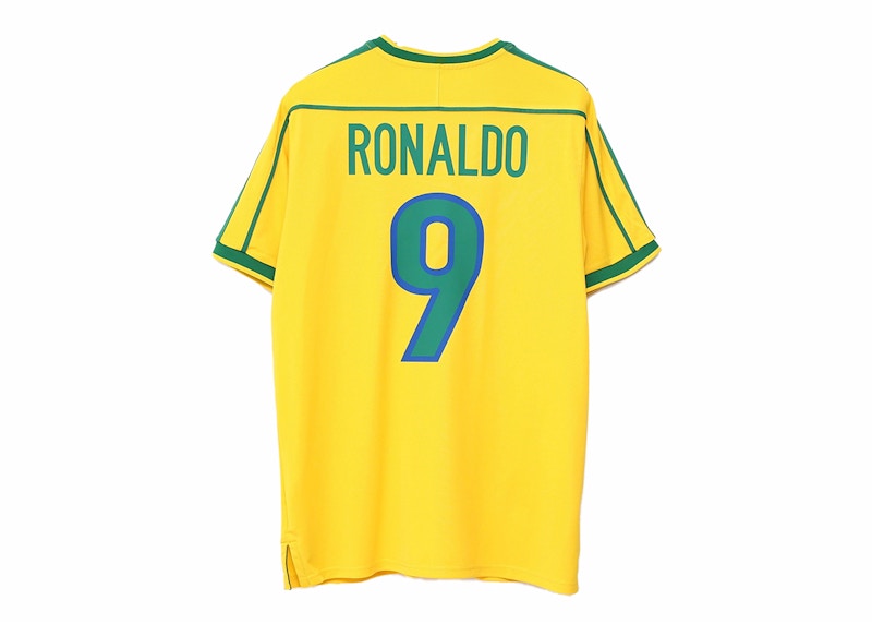 Nike Brazil 1998 Reissue Ronaldo Soccer Replica Jersey Varsity Maize