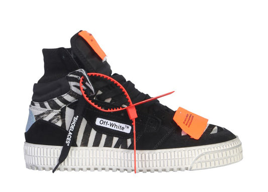 OFF-WHITE 3.0 Off Court High-Top Sneakers Pony Zebra