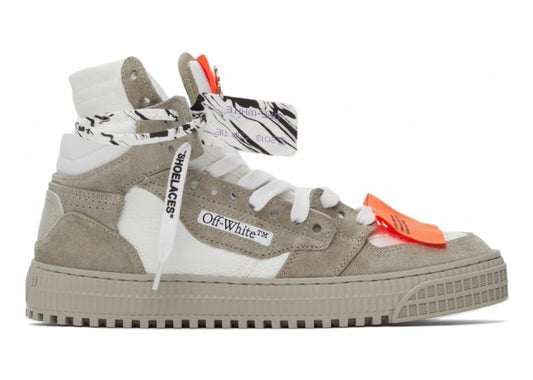 OFF-WHITE 3.0 Off Court High-Top Sneakers White Beige Suede