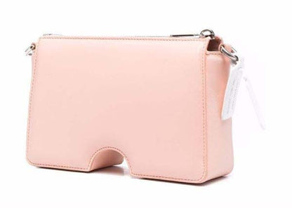 OFF-WHITE Burrow Leather Shoulder Bag Pink