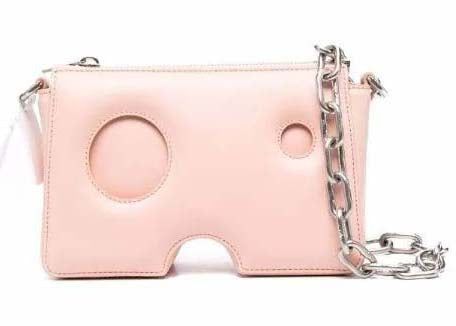 OFF-WHITE Sac bandoulière en cuir Burrow Rose 