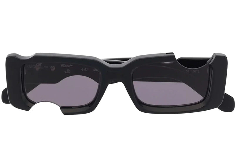 OFF-WHITE Cady Cut-Out Rectangular Frame Sunglasses Black/White/Grey (SS22)