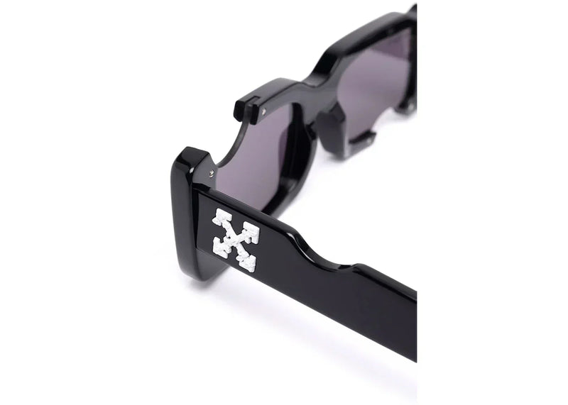 OFF-WHITE Cady Cut-Out Rectangular Frame Sunglasses Black/White/Grey (SS22)