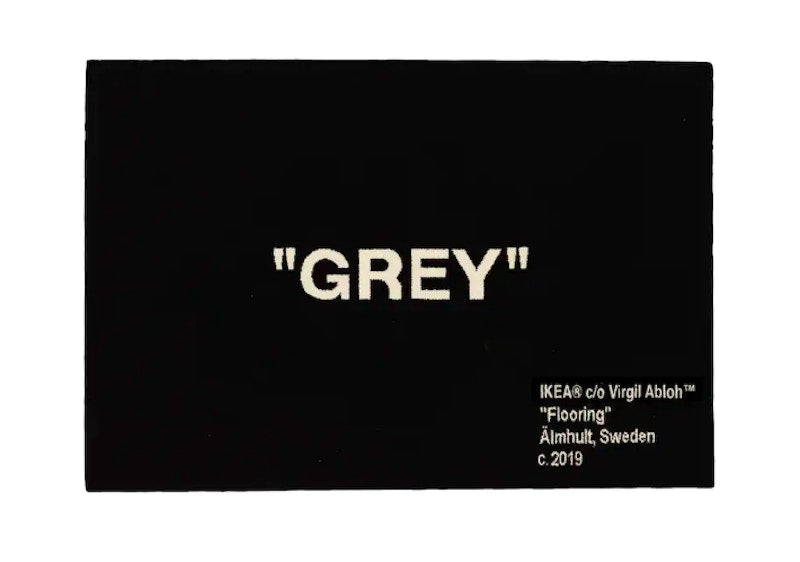 Virgil Abloh x IKEA "GREY" Rug 195x133 CM Black