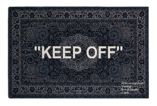 Virgil Abloh x IKEA "KEEP OFF" Tapis 200x300 CM Gris/Blanc