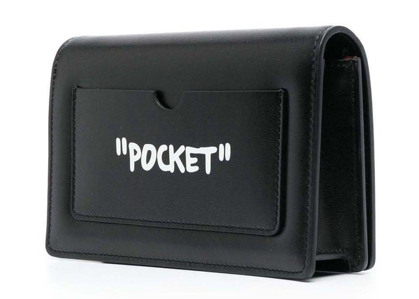 OFF-WHITE Jitney 0.5 Quote Shoulder Bag Black/White