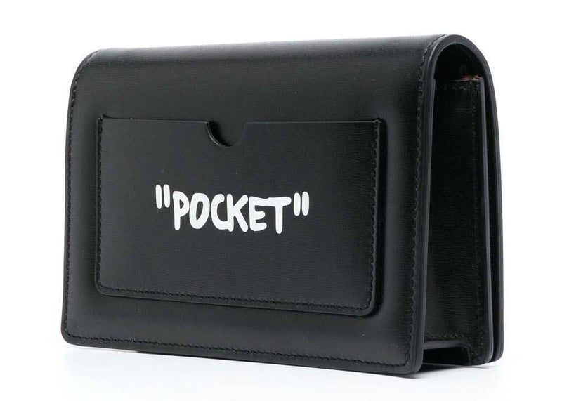 OFF-WHITE Jitney 0.5 Quote Shoulder Bag Black/White