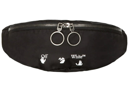 OFF-White OW Logo Nylon Belt Bag Black