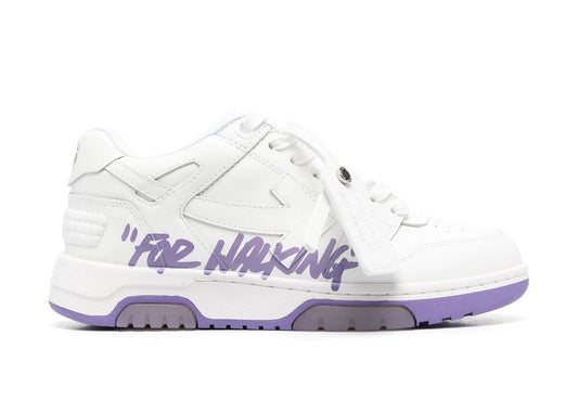 OFF-WHITE Out Of Office OOO "For Walking" Low Tops White Lilac 