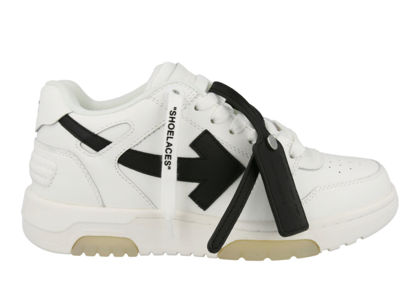 OFF-WHITE Out Of Office OOO Low Tops White Black