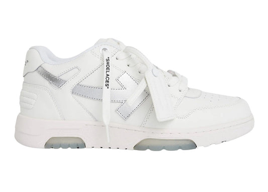 OFF-WHITE Out Of Office OOO Low Tops White Silver