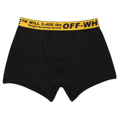 OFF-WHITE Single Pack Stretch Cotton Boxer Briefs Black/Yellow/Black