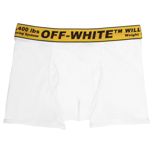 OFF-WHITE Single Pack Stretch Cotton Boxer Briefs White/Yellow/Black