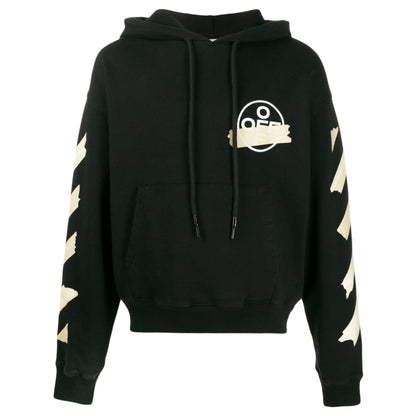 OFF-WHITE Tape Diag Arrows Hoodie Black/Beige