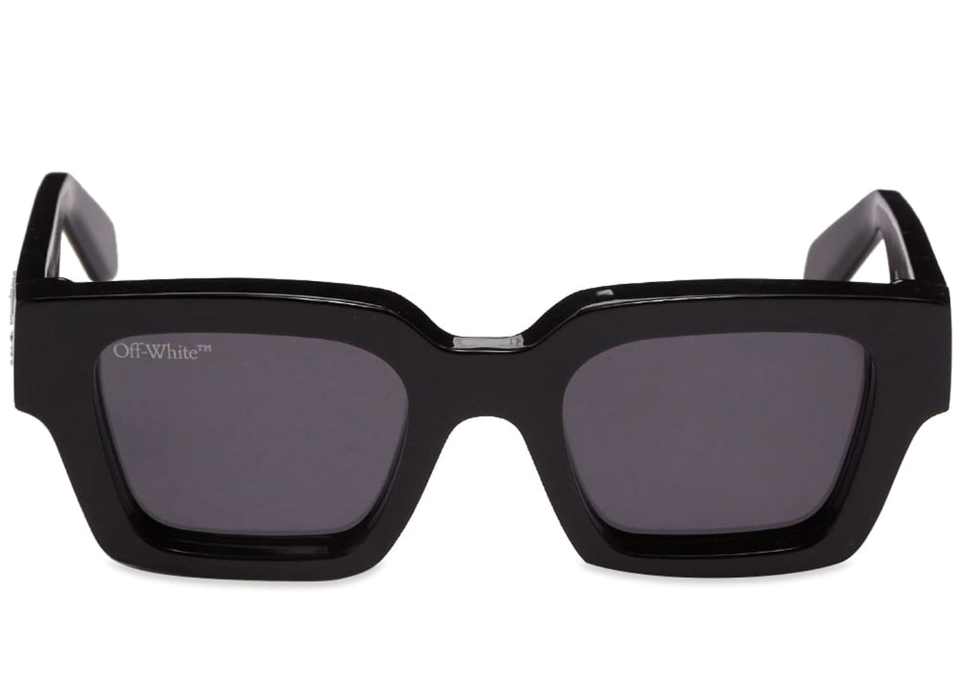 OFF-WHITE Virgil Square Frame Sunglasses Black White Gray