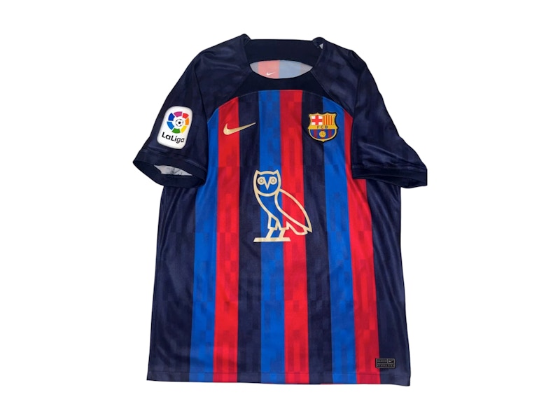 OVO x FC Barcelona Friends & Family Exclusive Drake Jersey Blue