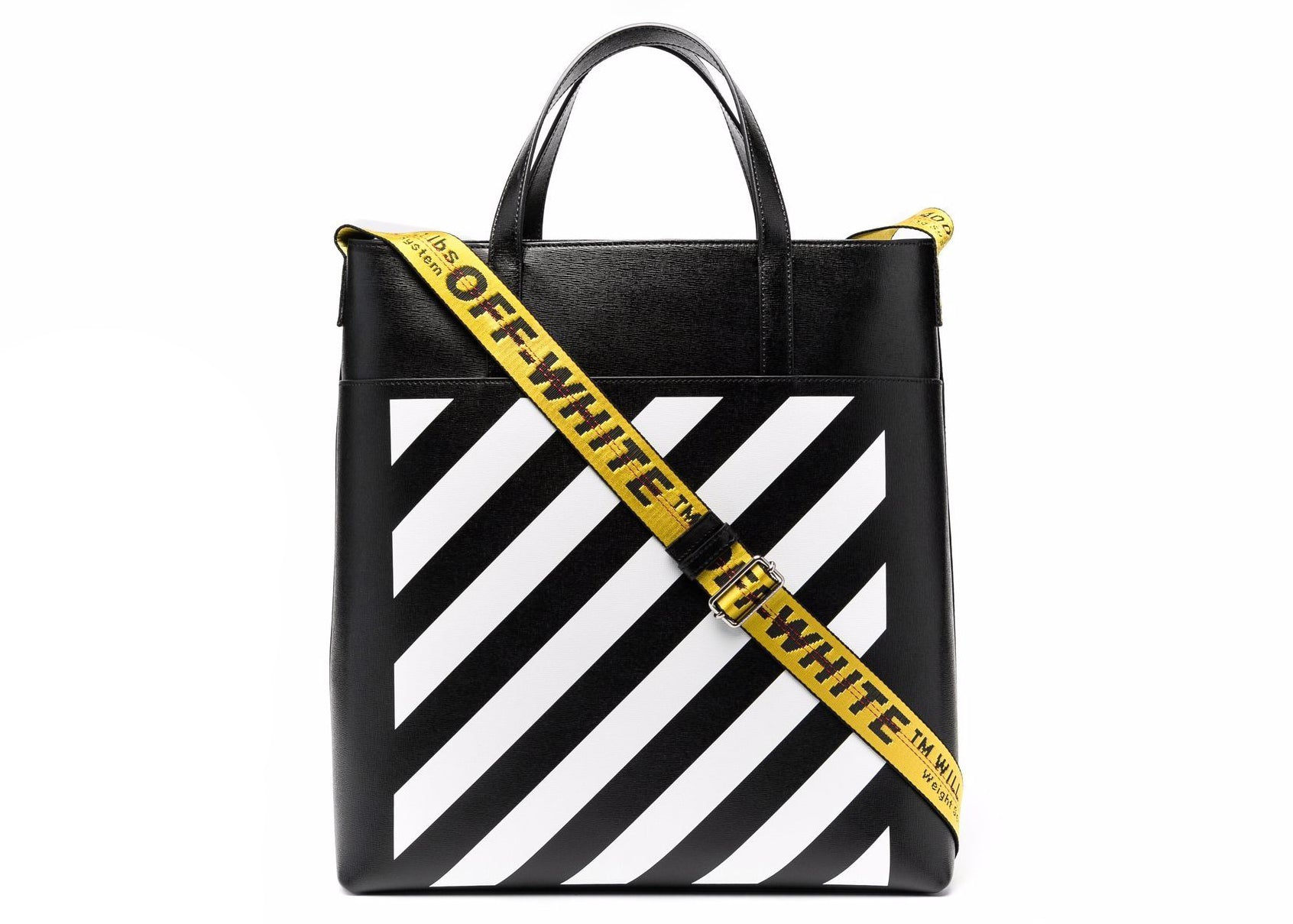 Off-White Diag Print Tote Bag Black