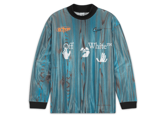 OFF-WHITE x Nike 001 Soccer Jersey Blue