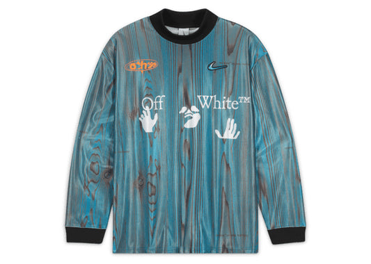 Maillot de football OFF-WHITE x Nike 001 bleu 