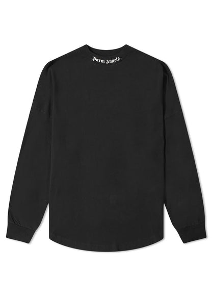 Palm Angels Logo Mock Neck Longsleeve T-Shirt Black/White