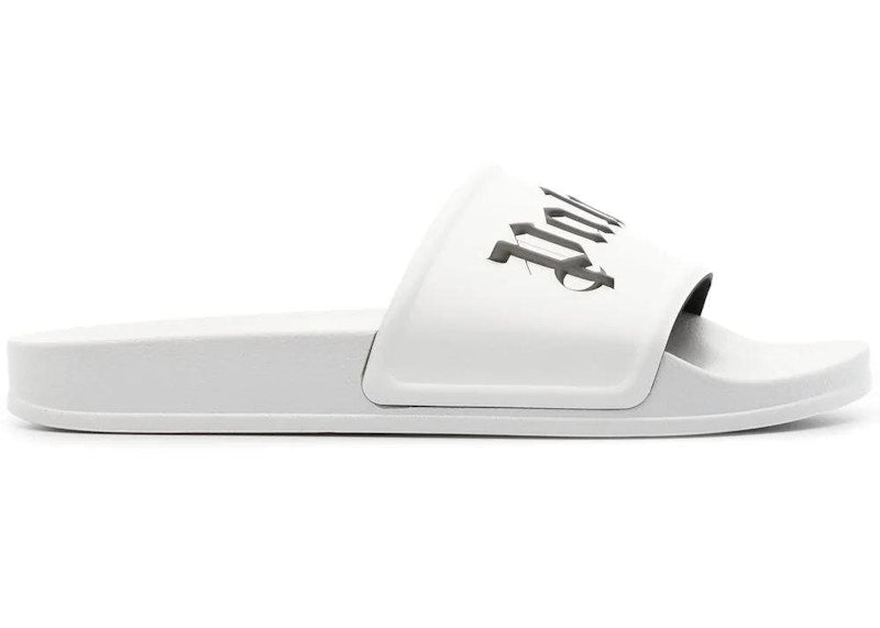 Palm Angels Logo Slide White Black