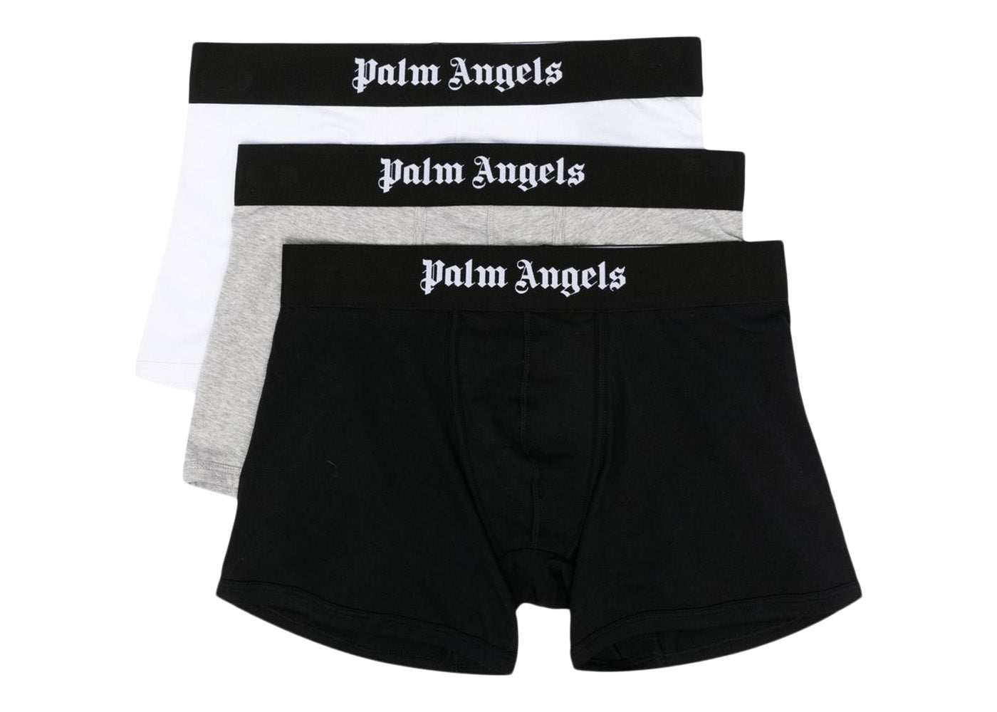 Boxers à ceinture avec logo Palm Angels (Pack de 3) Noir/Gris/Blanc 