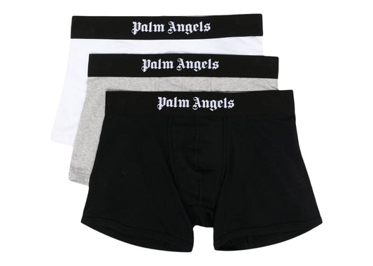 Palm Angels Logo-Waistband Boxers (Pack of 3) Black/Grey/White